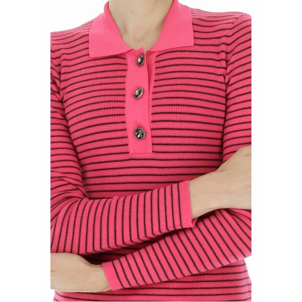 NEW PINKO palmito polo in pink/brown - Picture 2 of 4